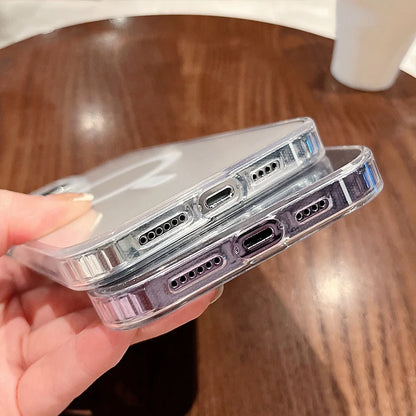 Magsafe Magnetic Transparent Wireless Charge Case For iPhone